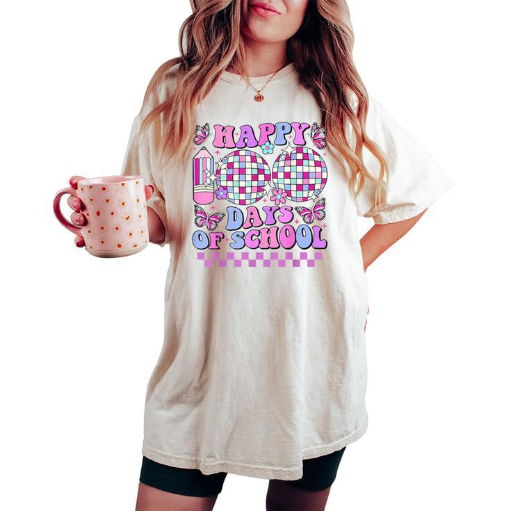 100 Days Of School Retro Disco 100Th Day Teacher Boys Girls Women's Oversized Comfort T-shirt