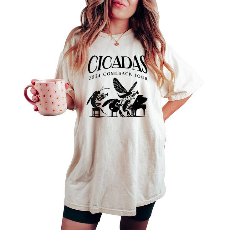 Cicadas 2024 Comeback Tour Band Concert Insect Emergence Women's Oversized Comfort T-shirt
