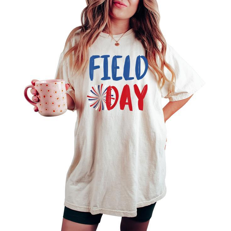 Field Day Red White And Blue Student Teacher Women's Oversized Comfort T-shirt