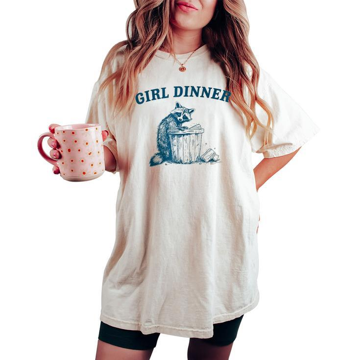 Trash Panda Girl Dinner Raccoon Women's Oversized Comfort T-shirt