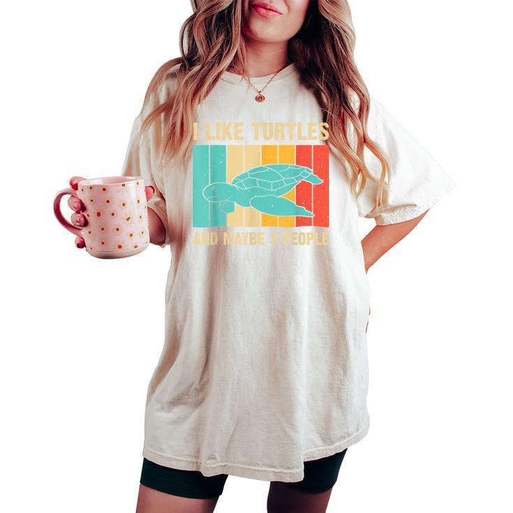 Turtle Sea Turtle Lover Boys Girls Women's Oversized Comfort T-shirt