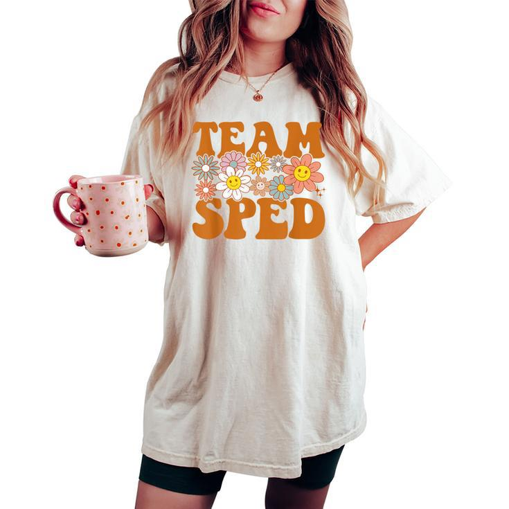 Groovy Squad Team Sped Retro Special Education Ed Teacher Women's Oversized Comfort T-shirt
