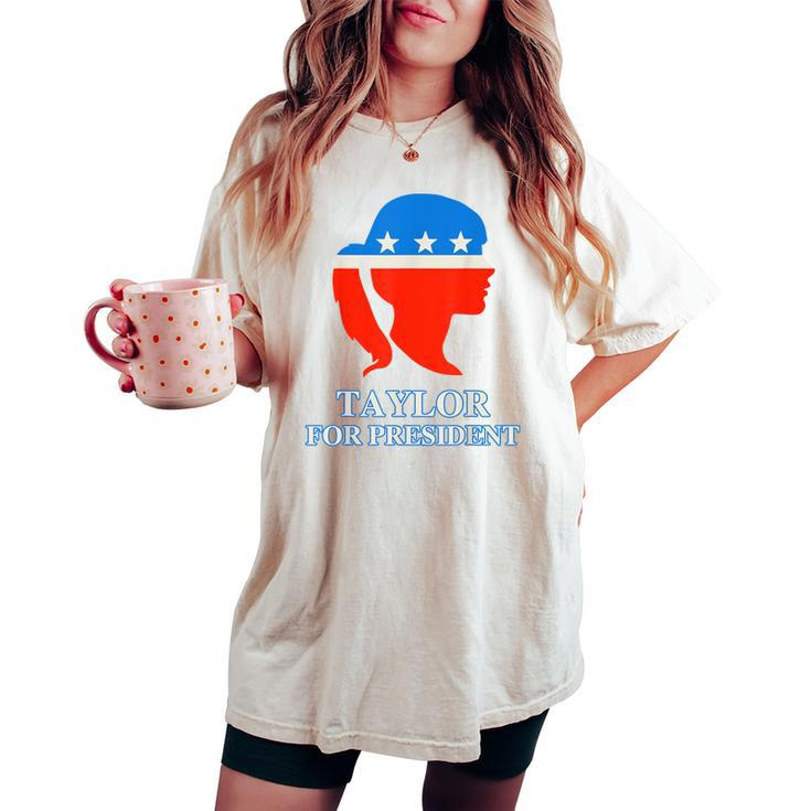 Groovy Taylor For President 2024 Women's Oversized Comfort T-shirt