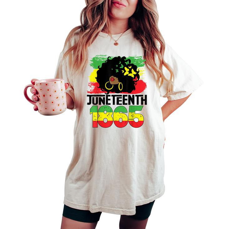 Junenth Is My Independence Day Black Freedom 1865 Women's Oversized Comfort T-shirt