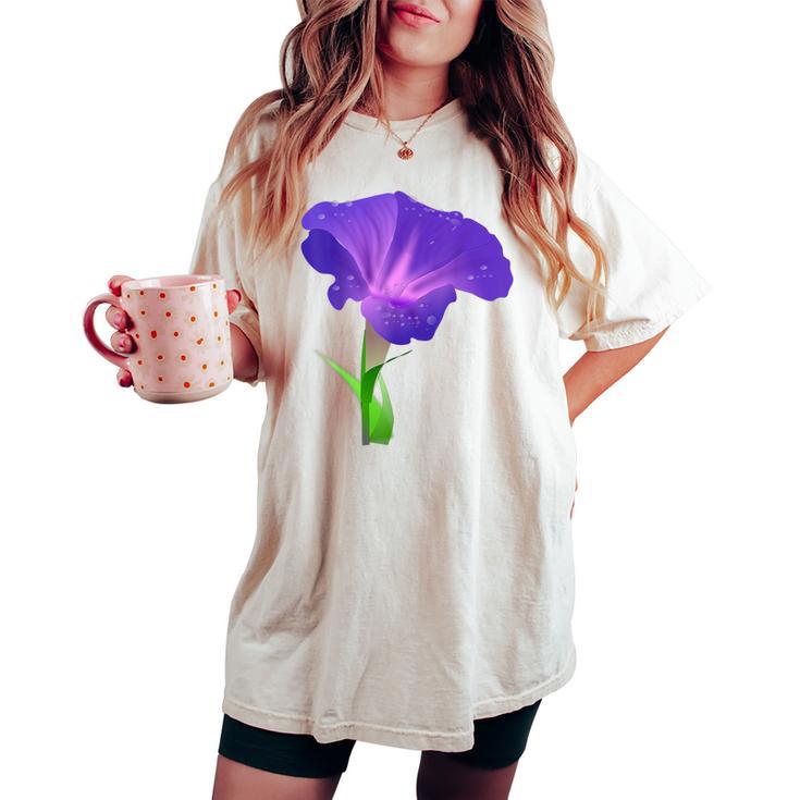 Morning Glory Flower Gardener Women's Oversized Comfort T-shirt