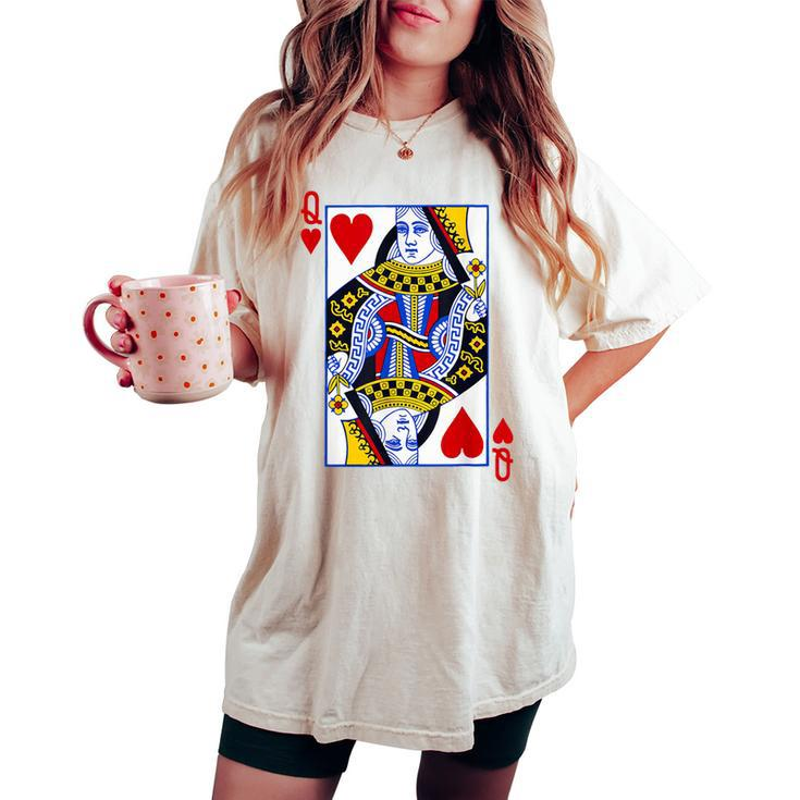 Queen Of Hearts Feminist For Playing Cards Women's Oversized Comfort T-shirt