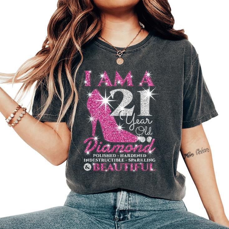 I Am A 21 Year Old Diamond 21St Birthday Women's Oversized Comfort T-Shirt