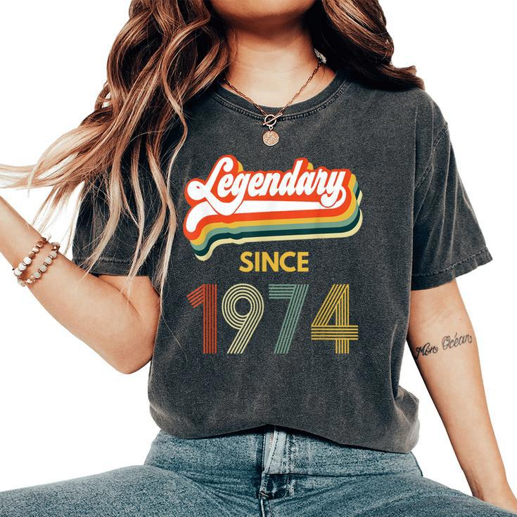 45Th Birthday Legendary Since 1974 Vintage Retro Women Women's Oversized Comfort T-Shirt