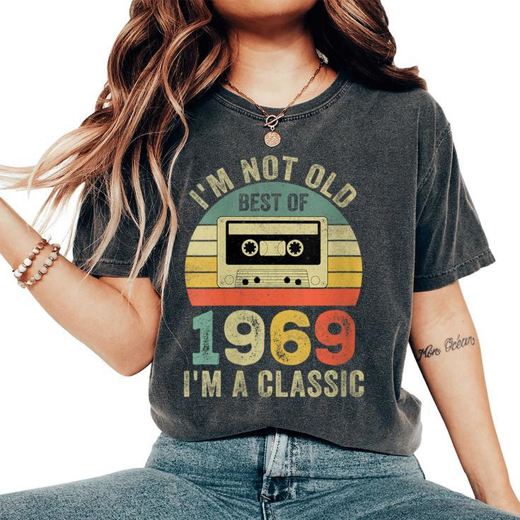 55 Year Old Vintage 1969 55Th Birthday Cassette Tape Women's Oversized Comfort T-Shirt