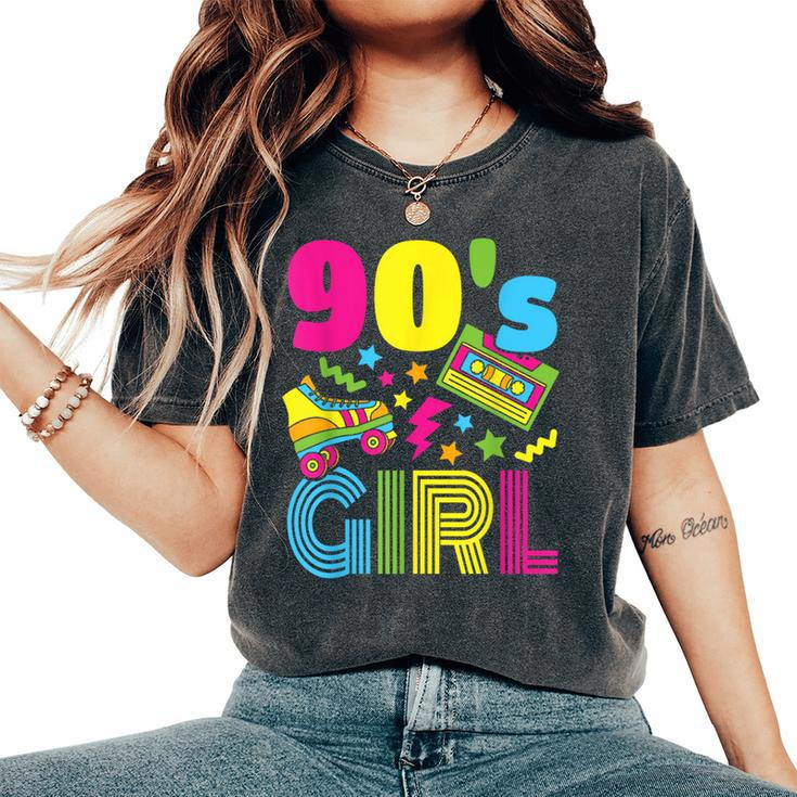 90S Girl 1990S Theme Party 90S Costume Outfit Girls Women's Oversized Comfort T-Shirt