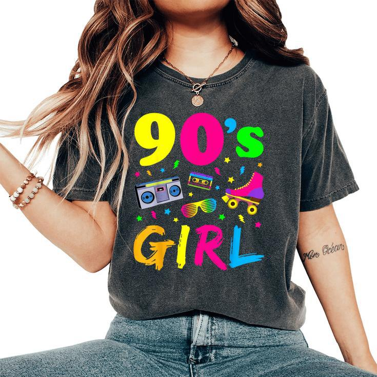 90'S Girl Birthday Party Costume Retro Vintage Women Women's Oversized Comfort T-Shirt