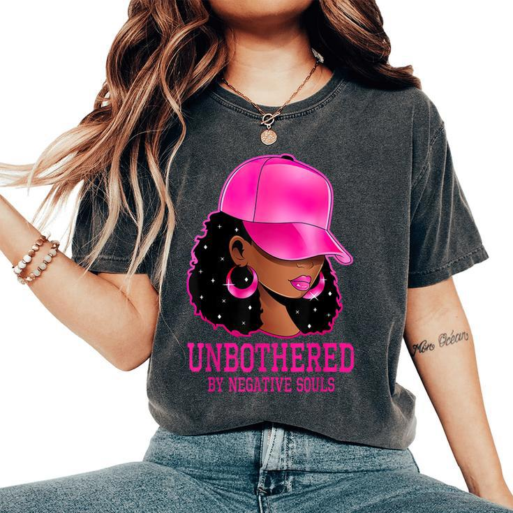 African American Afro Queen Sassy Black Woman Unbothered Women's Oversized Comfort T-Shirt