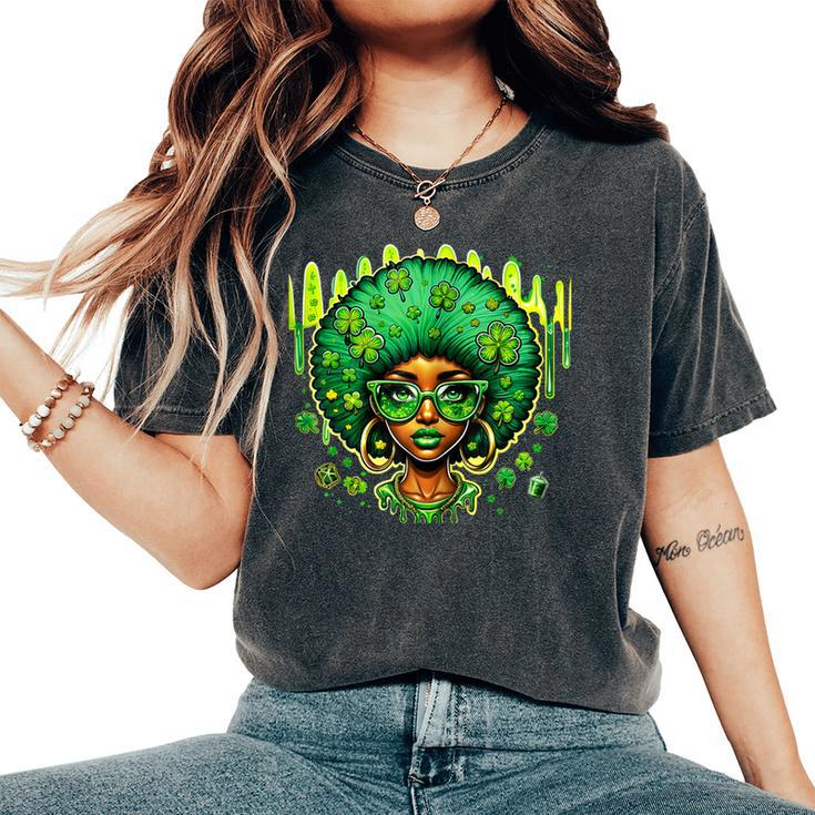 African American Leprechaun Black St Patrick's Day Women's Oversized Comfort T-Shirt