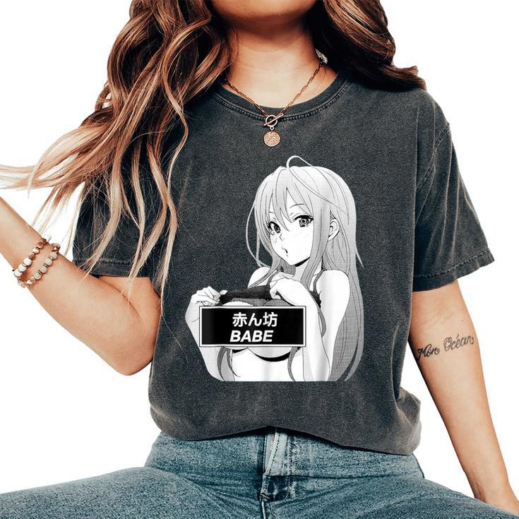 Anime Waifu Hentai Anime Lover Anime Girl Japanese Aesthetic Women's Oversized Comfort T-Shirt