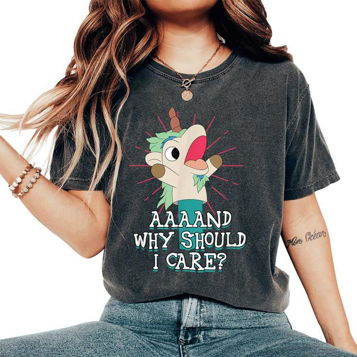 Annnd Why Should I Care Unicorn Apparel Sarcastic Women's Oversized Comfort T-Shirt