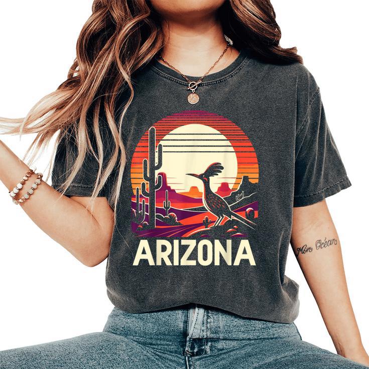 Arizona Roadrunner State Of Arizona Cactus Women's Oversized Comfort T-Shirt