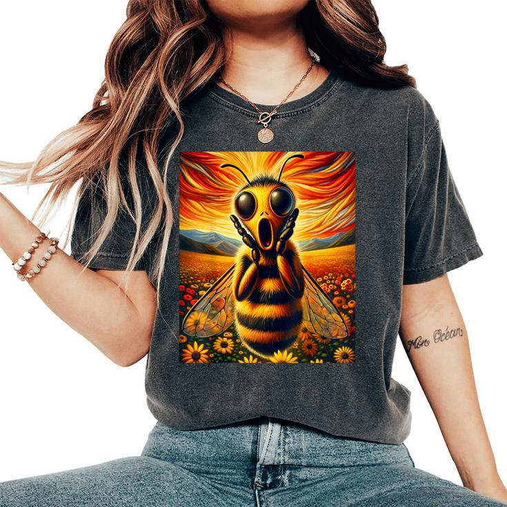 Artsy Apparel For Bee Lovers Artistic Bee Women's Oversized Comfort T-Shirt