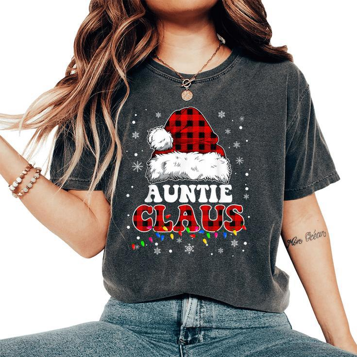Auntie Claus Santa Claus Matching Family Pajamas Women's Oversized Comfort T-Shirt