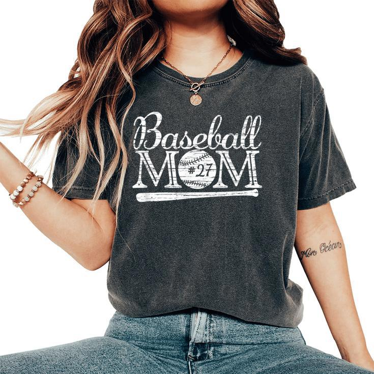 Baseball 27 Jersey Mom Favorite Player Mother's Day Women's Oversized Comfort T-Shirt