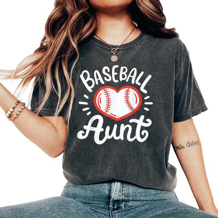 Baseball Aunt Auntie Women's Oversized Comfort T-Shirt
