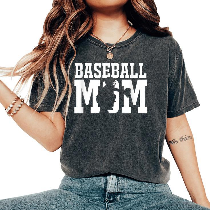 Baseball Mom Featuring Baseball Catcher Women's Oversized Comfort T-Shirt