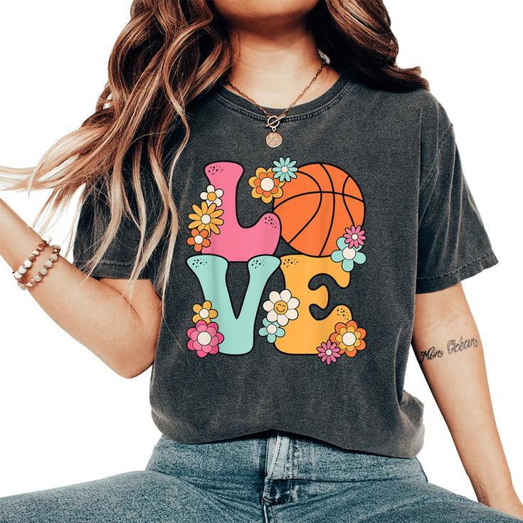 Basketball Love Cute Basketball Lover Ns Girls Women's Oversized Comfort T-Shirt