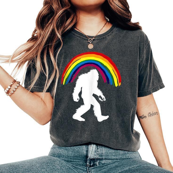 Bigfoot Graffiti Rainbow Sasquatch Tagger Women's Oversized Comfort T-Shirt