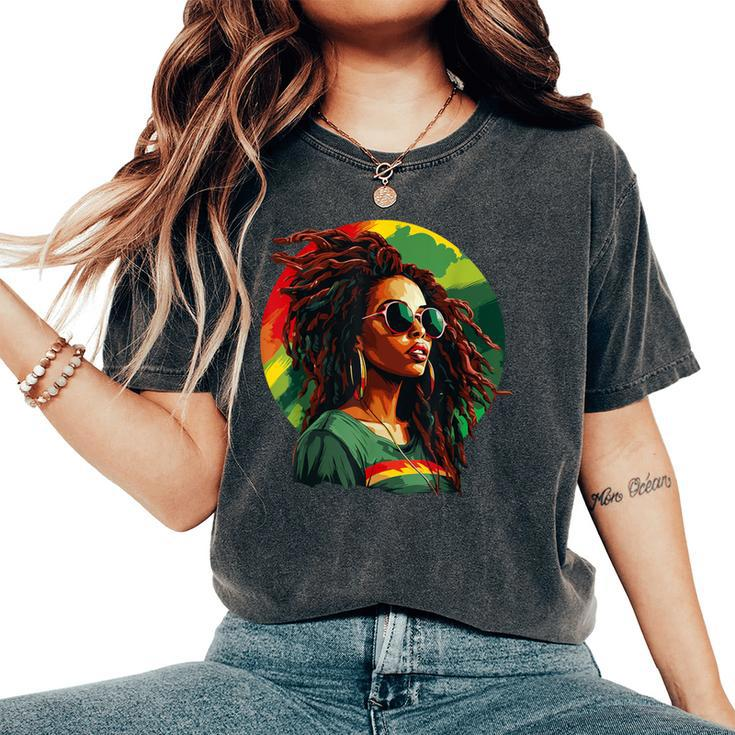 Black Afro American Junenth Afrocentric Women's Oversized Comfort T-Shirt