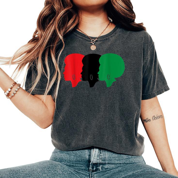 Black Pride Clothing Pan African Flag Afro 4 & Women Women's Oversized Comfort T-Shirt