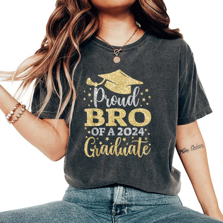 Bro Senior 2024 Proud Mom Of A Class Of 2024 Graduate Women's Oversized Comfort T-Shirt