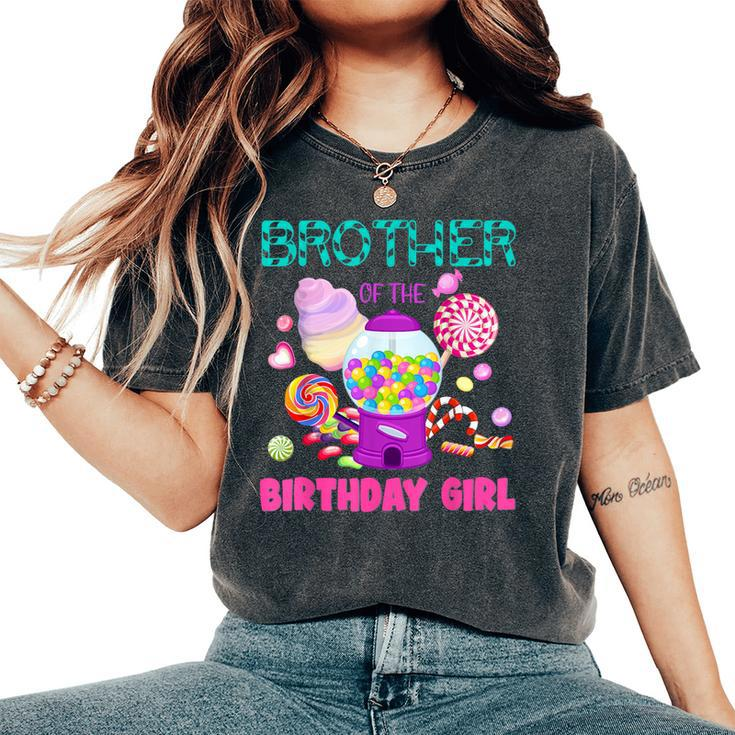 Brother Of The Birthday Girl Candyland Candy Birthday Women's Oversized Comfort T-Shirt