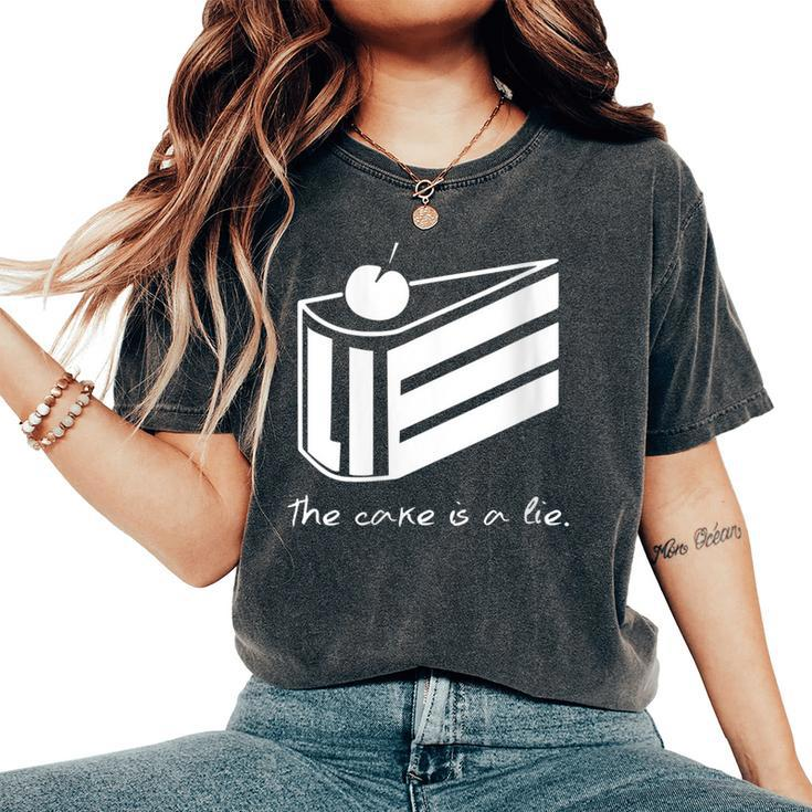 The Cake Is A Lie Portal Women's Oversized Comfort T-Shirt