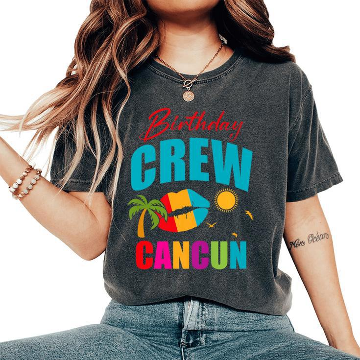 Cancun Trip Mexico Birthday Crew 2024 Beach Vacation Girl Women's Oversized Comfort T-Shirt