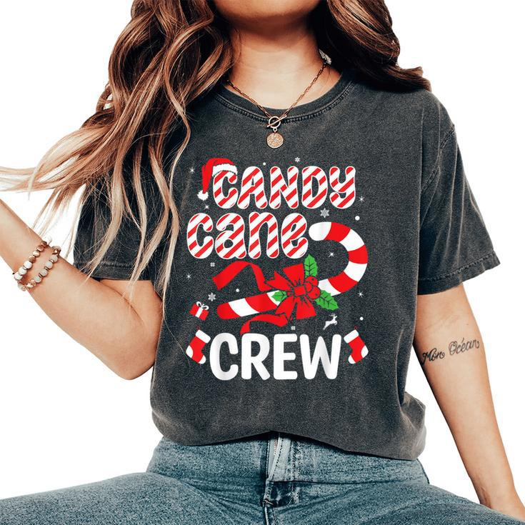 Candy Cane Crew Christmas Holiday Women Women's Oversized Comfort T-Shirt