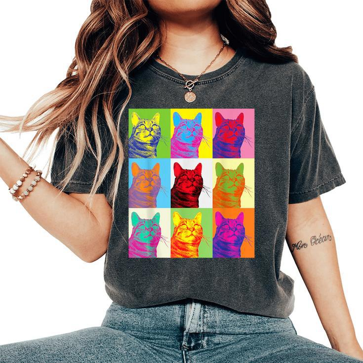 Cat Lover Cat Cat Dad Cat Art Cat Owner Women's Oversized Comfort T-Shirt
