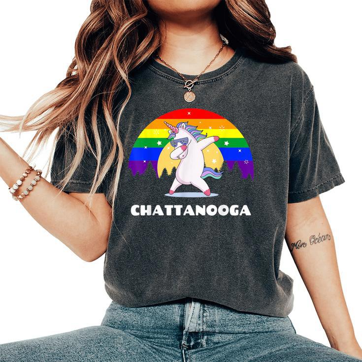 Chattanooga Tennessee Lgbtq Gay Pride Rainbow Women's Oversized Comfort T-Shirt