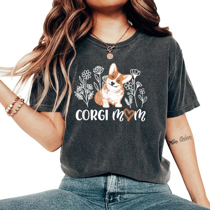 Corgi Dog Love Corgi Mom Mum Women Women's Oversized Comfort T-Shirt