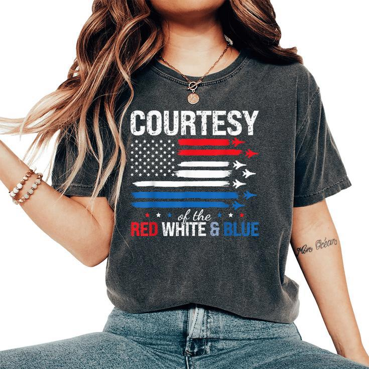 Courtesy Of The Usa Red White And Blue 4Th Of July Men Women's Oversized Comfort T-Shirt