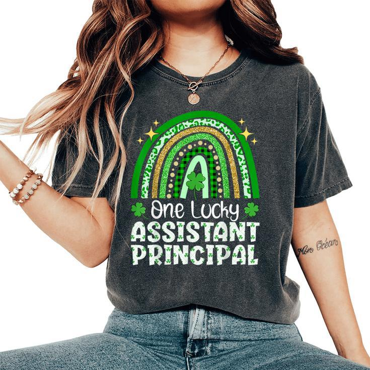 Cute One Lucky Assistant Principal Rainbow St Patrick’S Day Women's Oversized Comfort T-Shirt