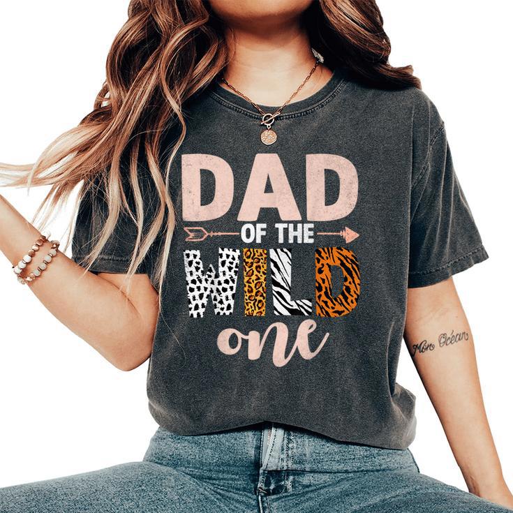 Dad And Mom Of The Wild One Birthday Girl Family Party Decor Women's Oversized Comfort T-Shirt