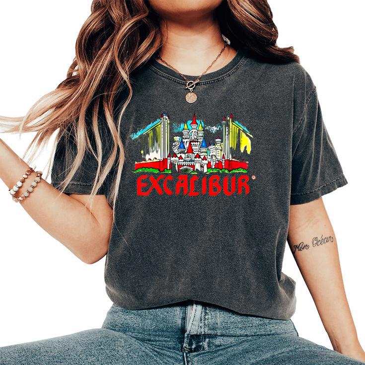 Excalibur Las Vegas Hotel Casino Retro Vintage Women's Oversized Comfort T-Shirt