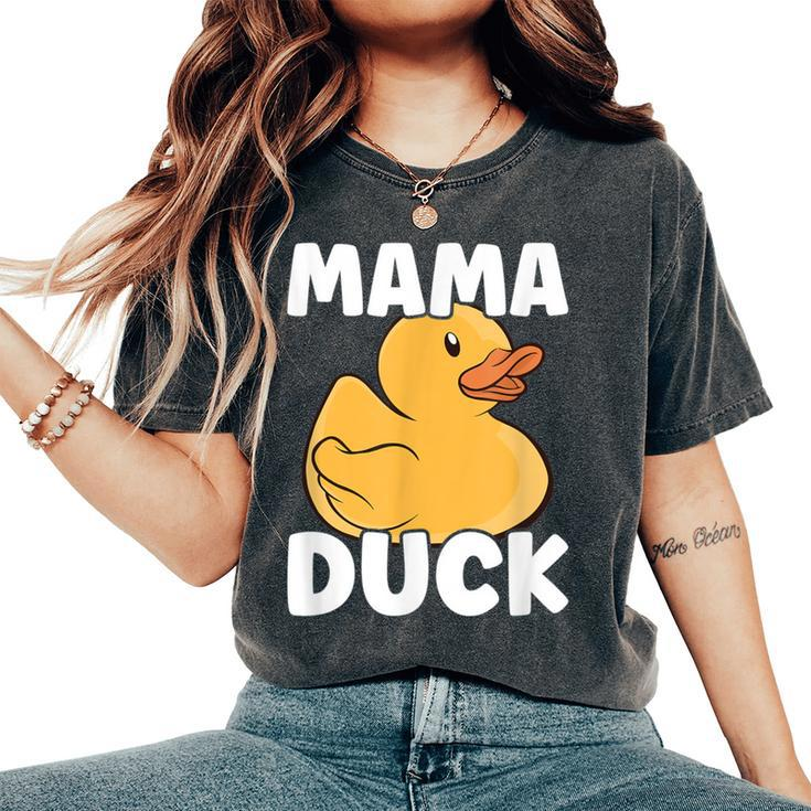 Farming Cute Bird Mom Duck Lover Mama Duck Women's Oversized Comfort T-Shirt
