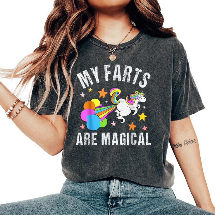 My Farts Are Magical Unicorn Gag Farting Sarcastic Women's Oversized Comfort T-Shirt