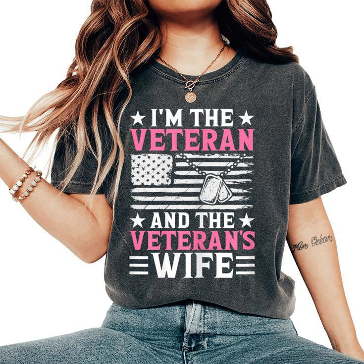 Female Veteran And Veteran's Wife Veteran Mom Women's Oversized Comfort T-Shirt