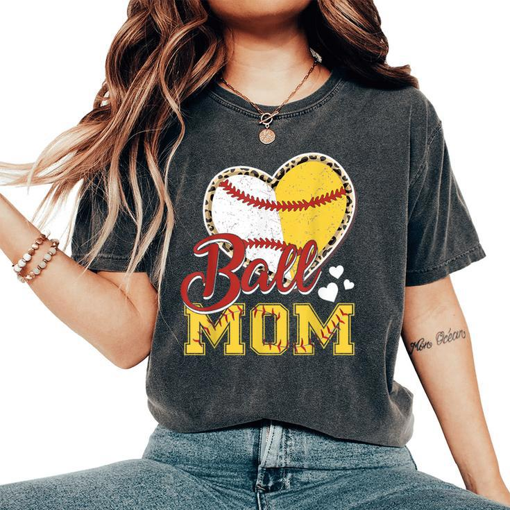 Ball Mom Softball Baseball For Women's Oversized Comfort T-Shirt