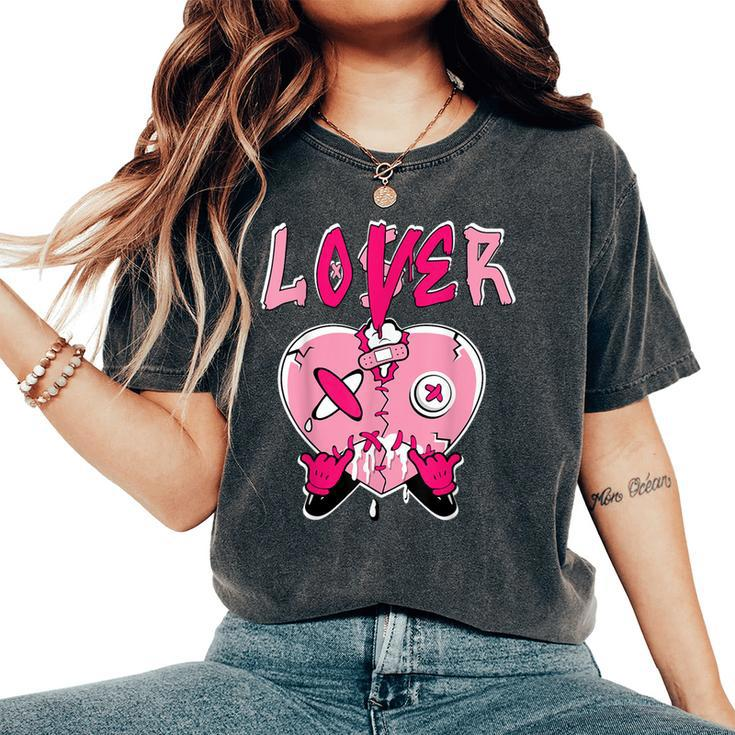 Loser Lover Pink Drip Heart Matching For Women Women's Oversized Comfort T-Shirt