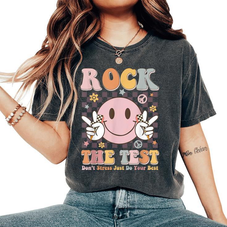 Rock The Test Of Testing Day Teacher Women's Oversized Comfort T-Shirt