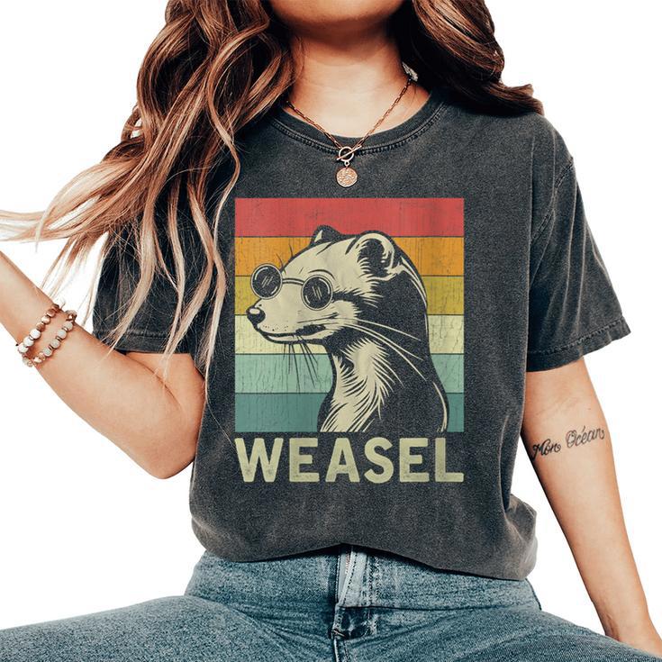 Weasel Lover Weasel Retro Women's Oversized Comfort T-Shirt