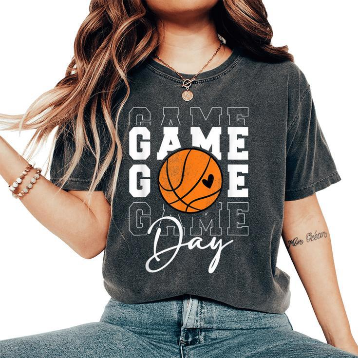 Game Day Basketball For Youth Boy Girl Basketball Mom Women's Oversized Comfort T-Shirt