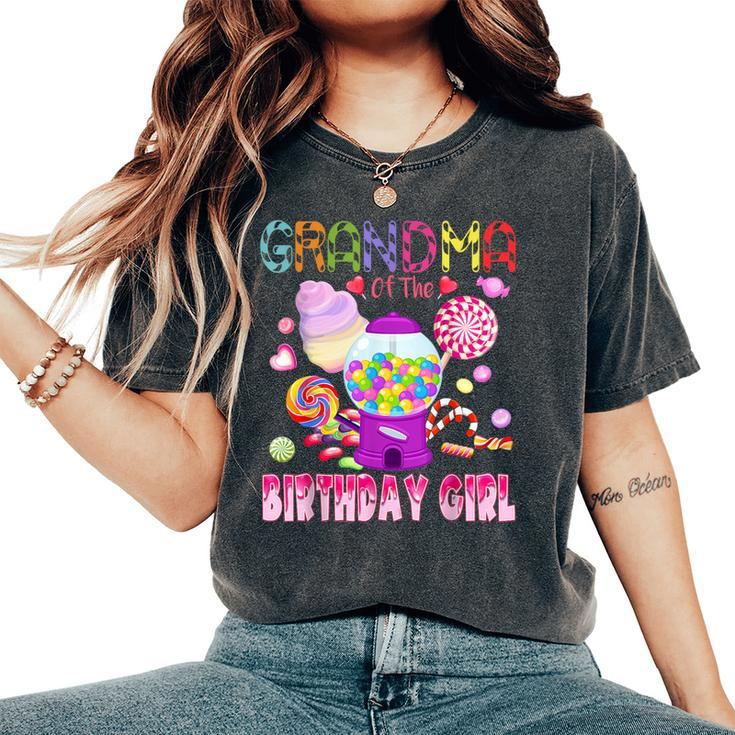Grandma Of The Birthday Girl Candyland Candy Birthday Women's Oversized Comfort T-Shirt